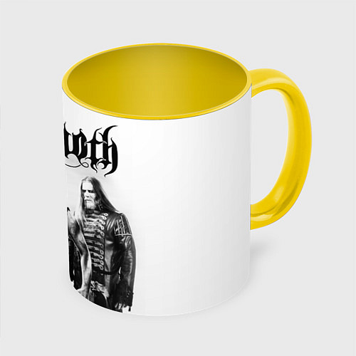 Кружка цветная Behemoth Group / 3D-Белый + желтый – фото 1