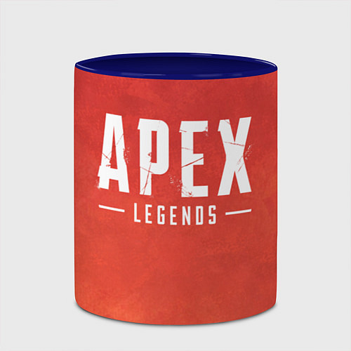 Кружка цветная Apex Legends: Red Logo / 3D-Белый + синий – фото 2