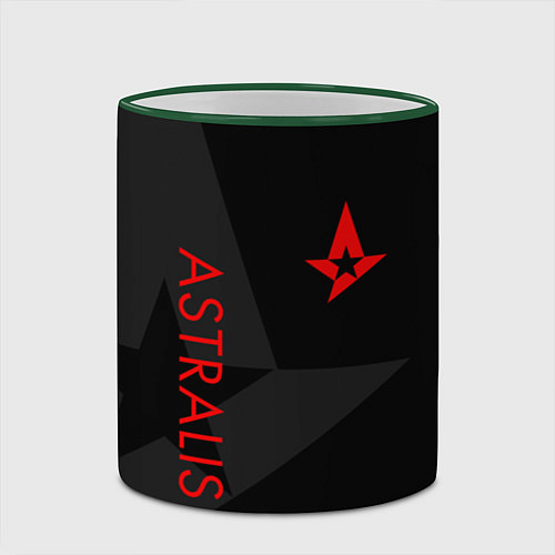 Кружка цветная Astralis: Dark Style / 3D-Зеленый кант – фото 2