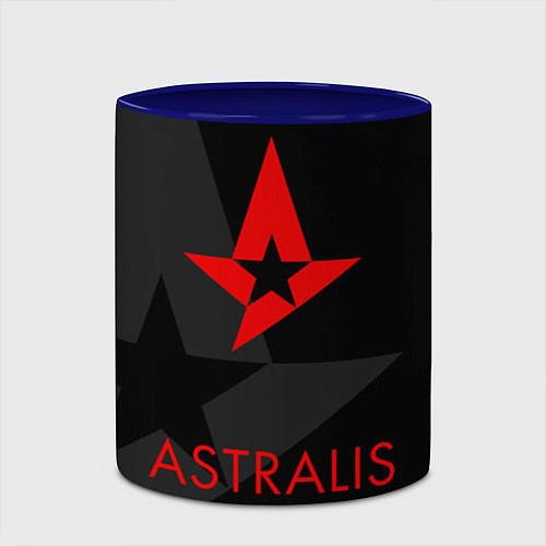 Кружка цветная Astralis: Black Style / 3D-Белый + синий – фото 2