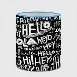 Кружка 3D Hello Pattern, цвет: 3D-небесно-голубой кант — фото 2