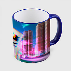 Кружка цветная Marshmello: Glitch Effect