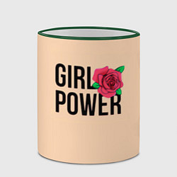 Кружка 3D Girl Power, цвет: 3D-зеленый кант — фото 2