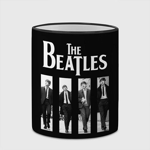 Кружка цветная The Beatles: Black Side / 3D-Черный кант – фото 2