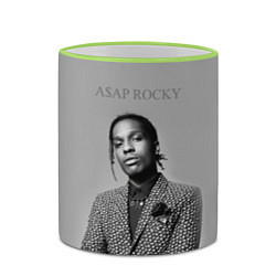 Кружка 3D ASAP Rocky: Grey Fashion, цвет: 3D-светло-зеленый кант — фото 2