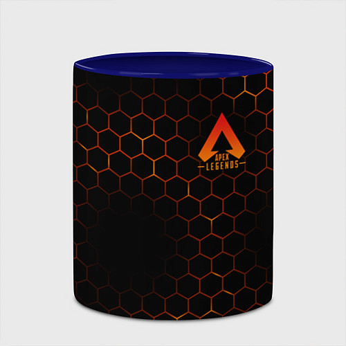 Кружка цветная Apex Legends: Orange Carbon / 3D-Белый + синий – фото 2