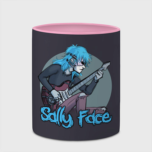 Кружка цветная Sally Face: Rock / 3D-Белый + розовый – фото 2