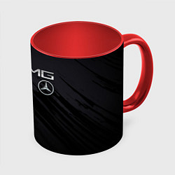 Кружка 3D Mercedes AMG, цвет: 3D-белый + красный