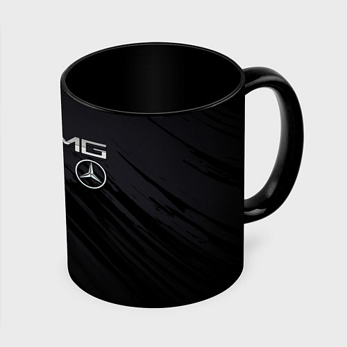 Кружка цветная Mercedes AMG / 3D-Белый + черный – фото 1
