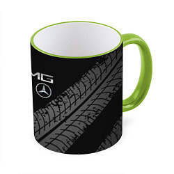Кружка 3D Mercedes AMG: Street Racing, цвет: 3D-светло-зеленый кант