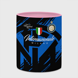 Кружка 3D Интер Милан логотипы, цвет: 3D-белый + розовый — фото 2