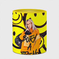 Кружка 3D Billie Eilish: Bury a Friend, цвет: 3D-белый + желтый — фото 2