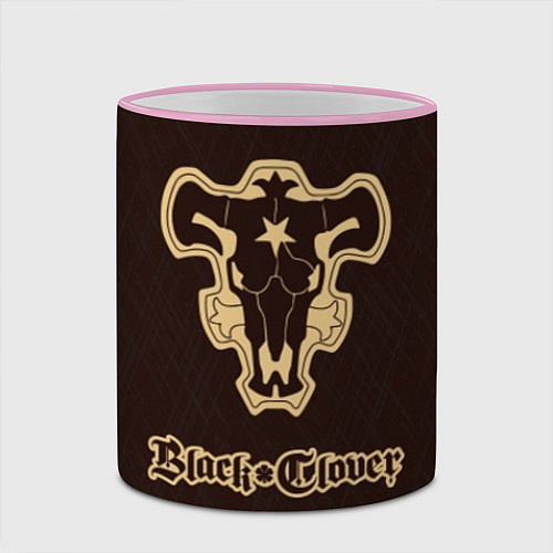 Кружка цветная Black Clover / 3D-Розовый кант – фото 2