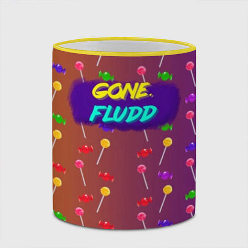 Кружка цветная Gone Fludd art 5 / 3D-Желтый кант – фото 2
