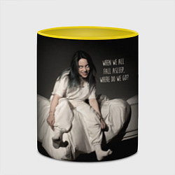 Кружка 3D Billie Eilish: Bad Guy, цвет: 3D-белый + желтый — фото 2