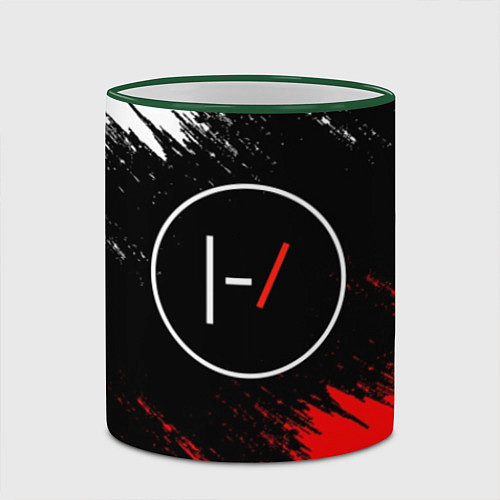 Кружка цветная 21 Pilots: Black & Red / 3D-Зеленый кант – фото 2