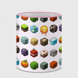 Кружка 3D Minecraft Cubes, цвет: 3D-розовый кант — фото 2