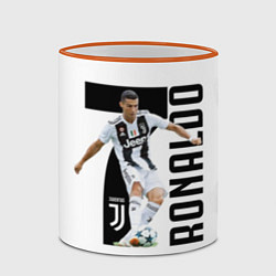 Кружка 3D Ronaldo the best, цвет: 3D-оранжевый кант — фото 2