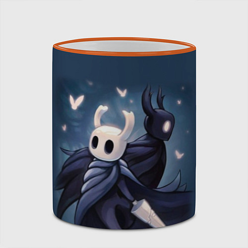 Кружка цветная Hollow Knight / 3D-Оранжевый кант – фото 2