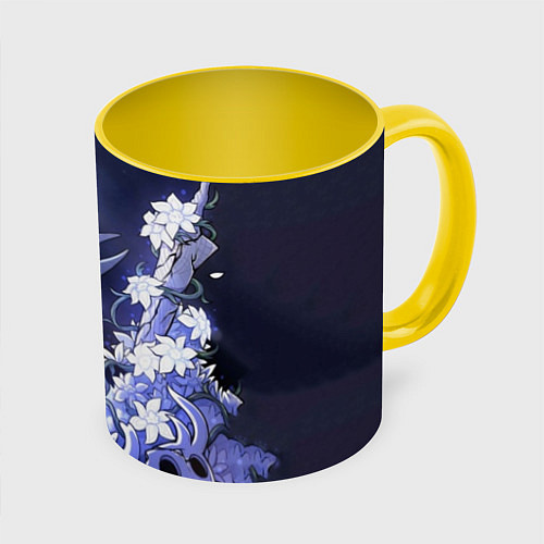 Кружка цветная Hollow Knight / 3D-Белый + желтый – фото 1