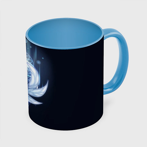 Кружка цветная Hollow Knight / 3D-Белый + небесно-голубой – фото 1