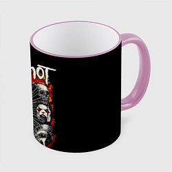 Кружка 3D Slipknot: Faces, цвет: 3D-розовый кант
