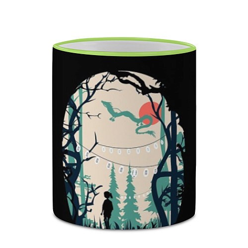 Кружка цветная Хранители Леса / 3D-Светло-зеленый кант – фото 2