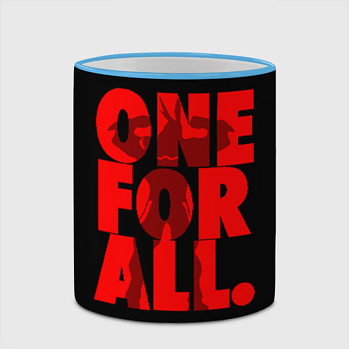 Кружка цветная Моя геройская академия / 3D-Небесно-голубой кант – фото 2