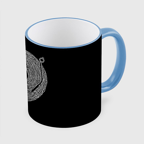 Кружка цветная Joy Division / 3D-Небесно-голубой кант – фото 1