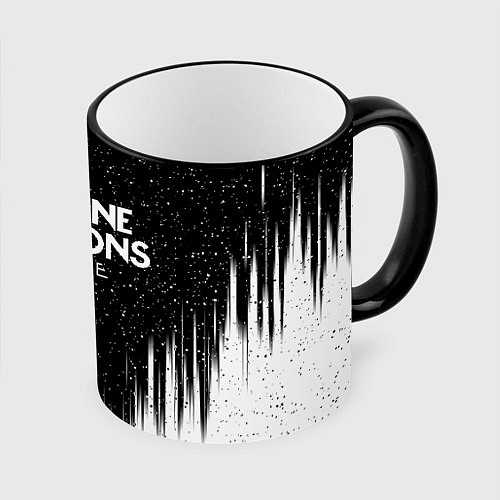 Кружка цветная IMAGINE DRAGONS / 3D-Черный кант – фото 1