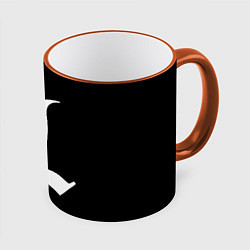 Кружка 3D DEATH NOTE ТЕТРАДЬ СМЕРТИ L, цвет: 3D-оранжевый кант