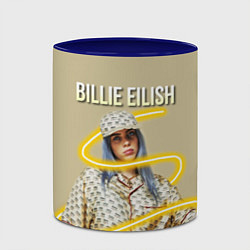 Кружка 3D BILLIE EILISH, цвет: 3D-белый + синий — фото 2