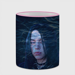 Кружка 3D Billie Eilish: Ocean Eyes, цвет: 3D-розовый кант — фото 2