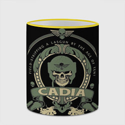 Кружка 3D Вархаммер - Cadia skull, цвет: 3D-желтый кант — фото 2