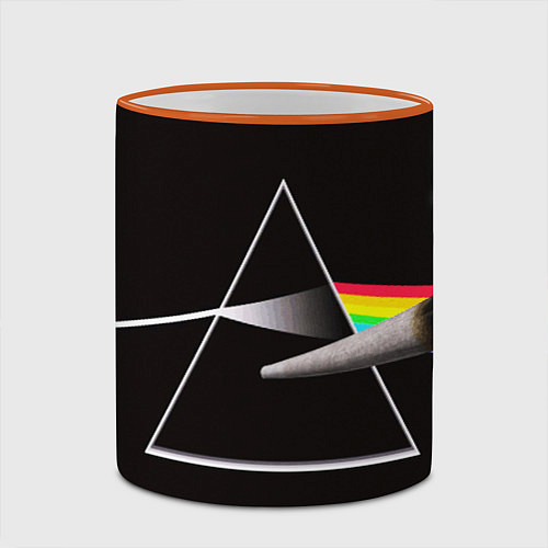Кружка цветная PINK FLOYD / 3D-Оранжевый кант – фото 2