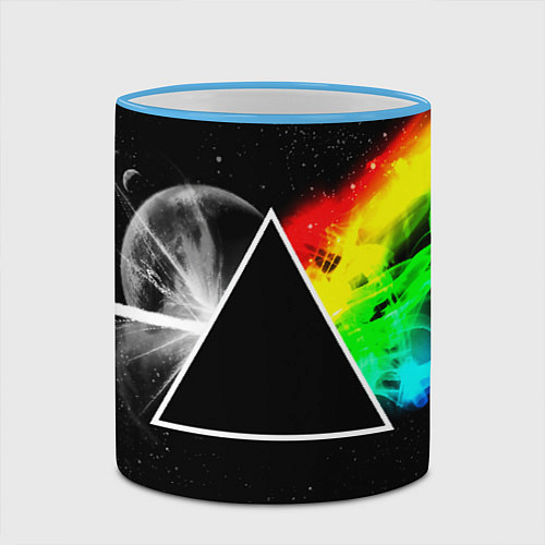 Кружка цветная PINK FLOYD / 3D-Небесно-голубой кант – фото 2