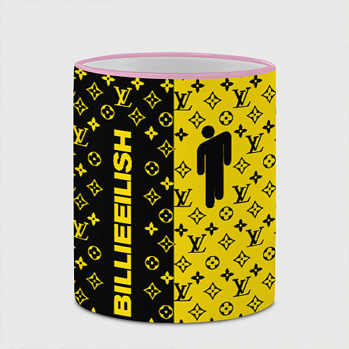 Кружка цветная BILLIE EILISH x LV Yellow / 3D-Розовый кант – фото 2