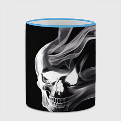 Кружка 3D Wind - smoky skull, цвет: 3D-небесно-голубой кант — фото 2