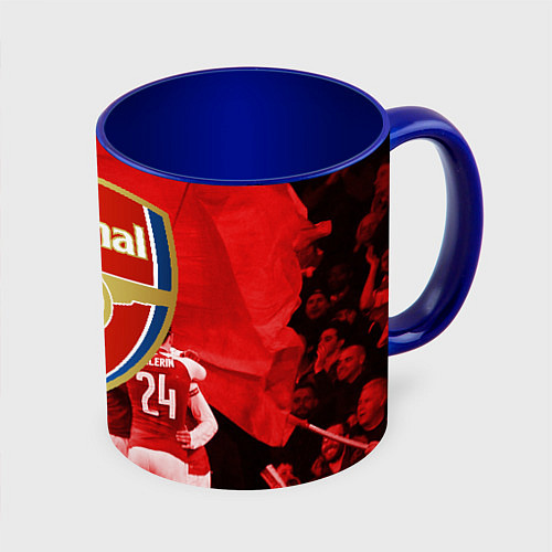 Кружка цветная Arsenal / 3D-Белый + синий – фото 1