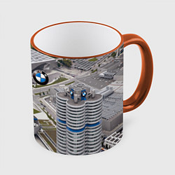 Кружка 3D BMW city, цвет: 3D-оранжевый кант
