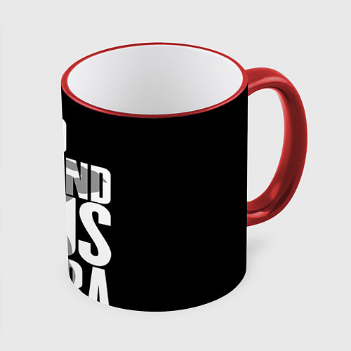 Кружка цветная Моя геройская академия / 3D-Красный кант – фото 1