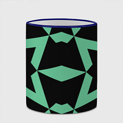 Кружка 3D Abstract zigzag pattern, цвет: 3D-синий кант — фото 2