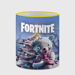 Кружка 3D Fortnite Новогодний, цвет: 3D-желтый кант — фото 2