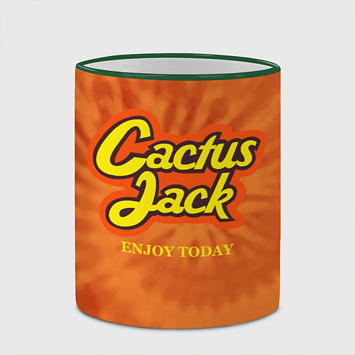 Кружка цветная Cactus Jack / 3D-Зеленый кант – фото 2