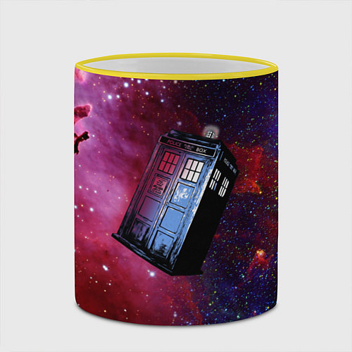 Кружка цветная Doctor Who / 3D-Желтый кант – фото 2