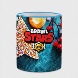 Кружка 3D Brawl Stars новогодний, цвет: 3D-небесно-голубой кант — фото 2