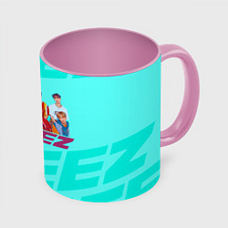 Кружка 3D Ateez, цвет: 3D-белый + розовый