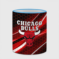 Кружка 3D CHICAGO BULLS, цвет: 3D-небесно-голубой кант — фото 2