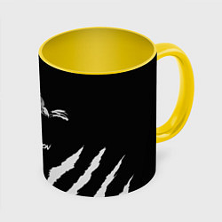Кружка 3D XXXTENTACION SKINS, цвет: 3D-белый + желтый