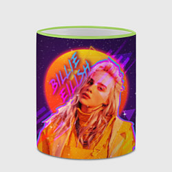 Кружка 3D Billie Eilish, цвет: 3D-светло-зеленый кант — фото 2